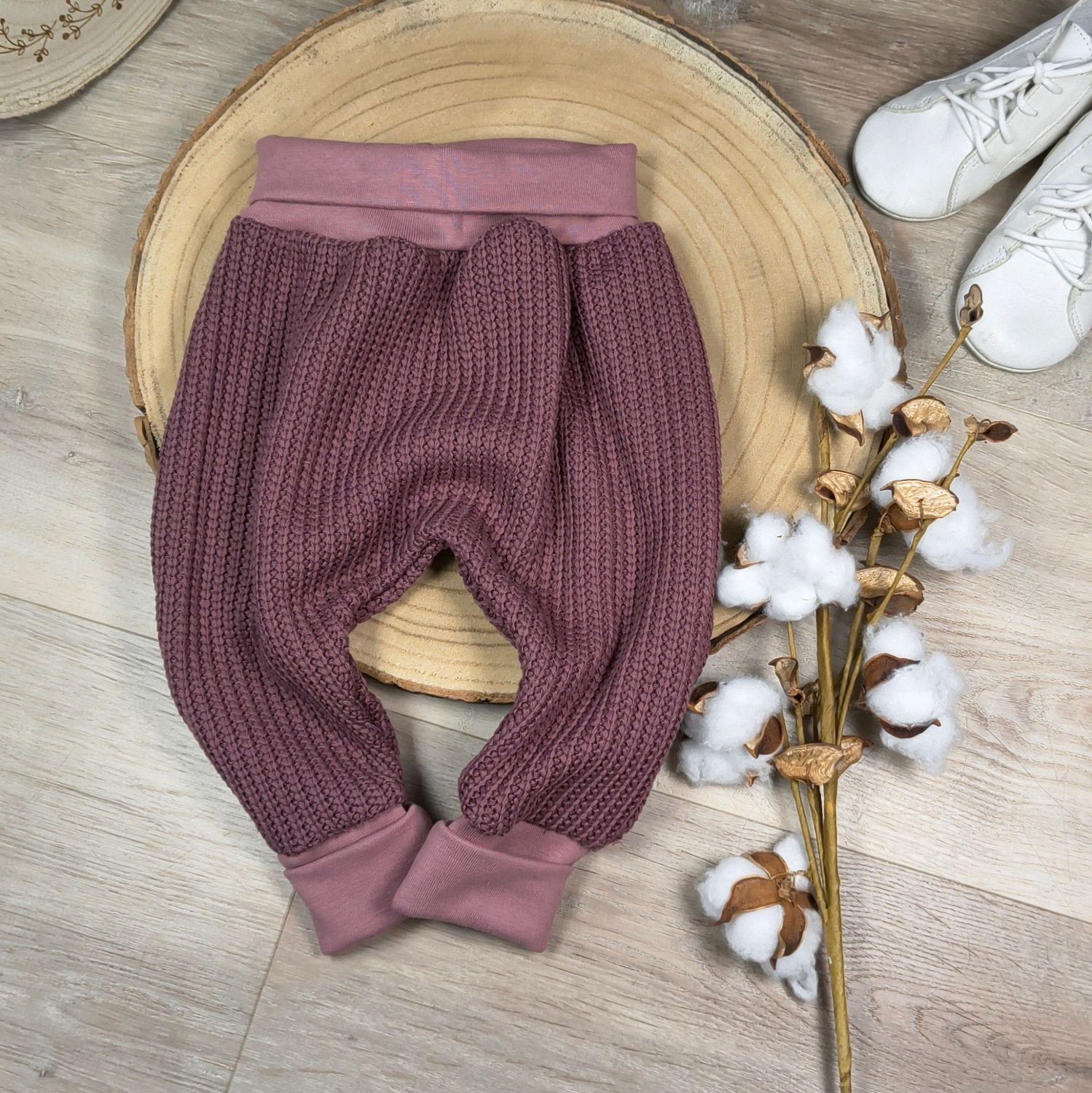 Cozy Grobstrick Pants - Mauve