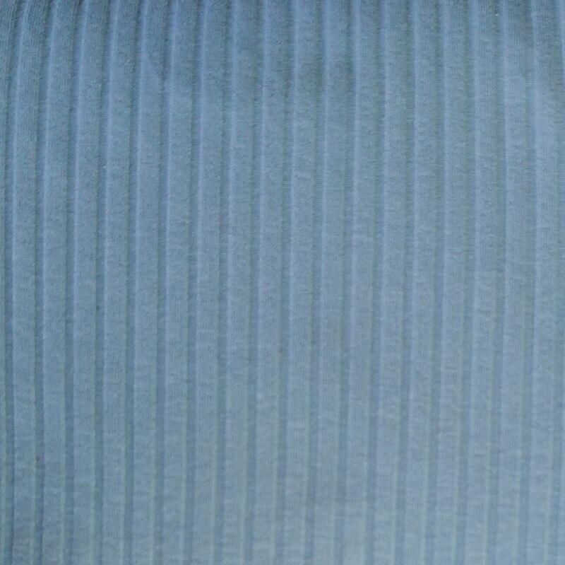 (Stoff) Breit-Rib Jersey - Blau Grau
