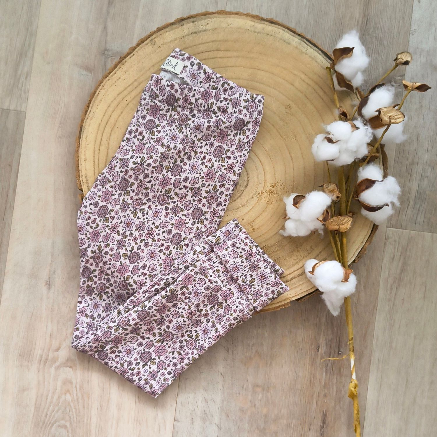 Rib Jersey Leggings - Blümchen Flieder 