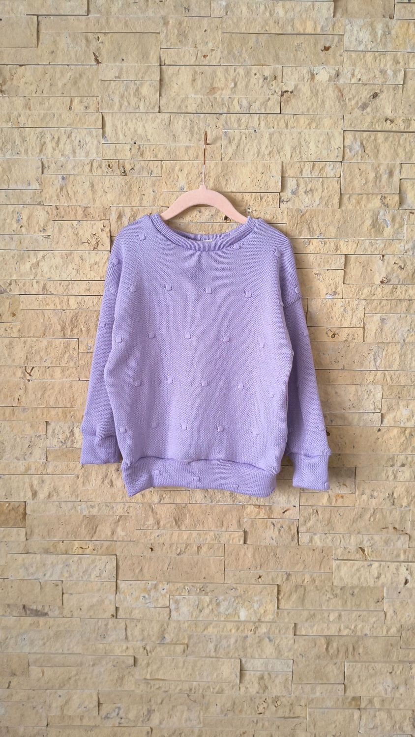 Oversized Strickpullover - Flieder