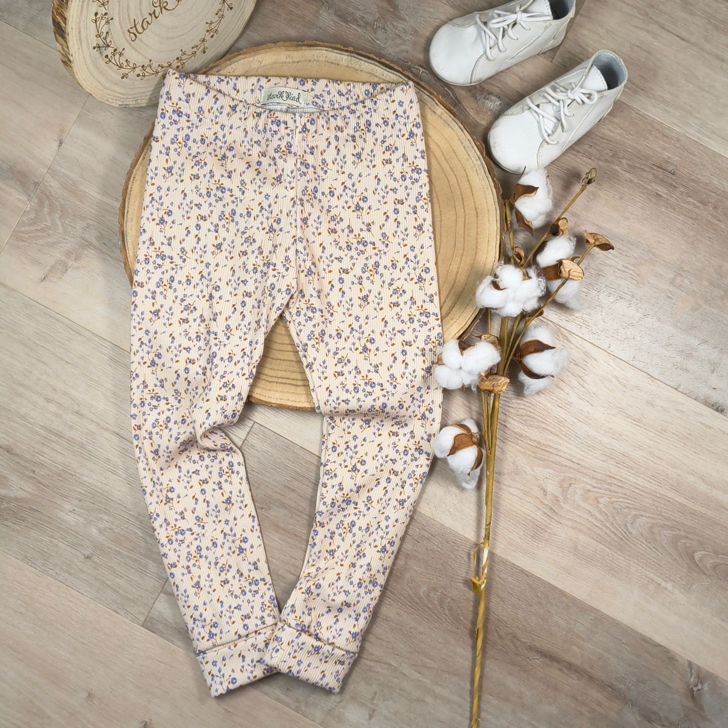 Rib Jersey Leggings - Little blossom liliac 