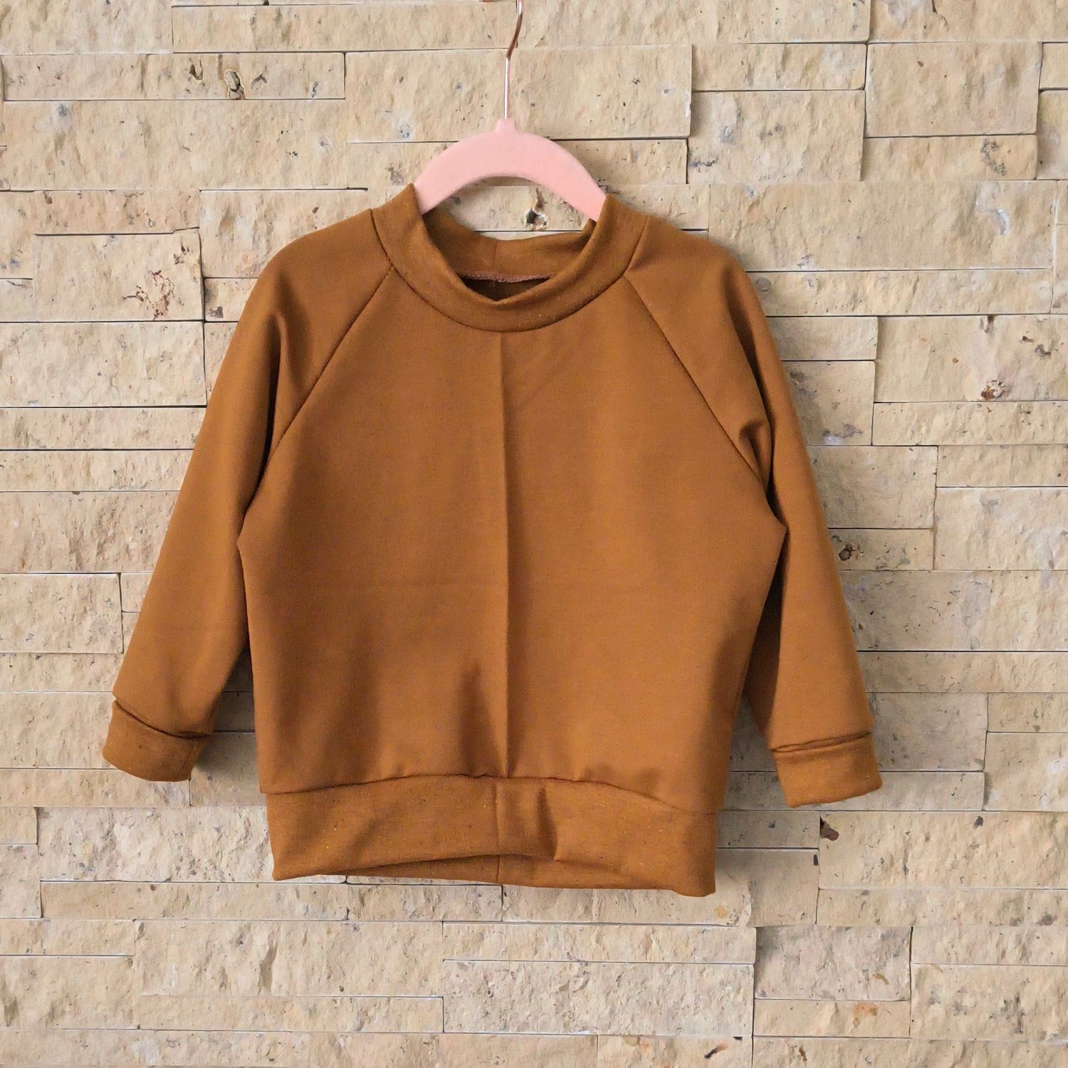 (Sofortkauf) Raglan Pullover - Ocker Konfetti - Gr. 86/92