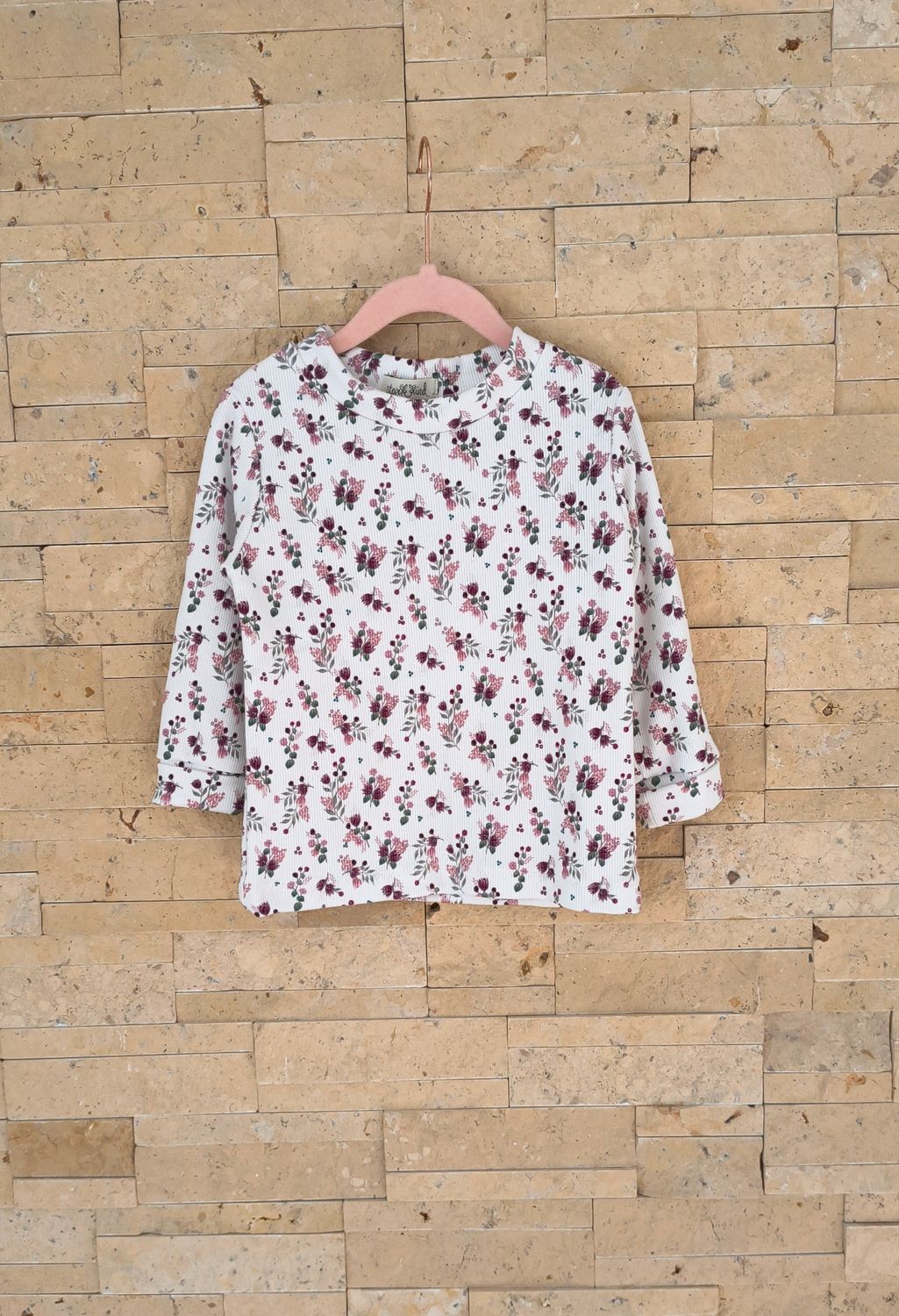 (Sofortkauf) Rib Jersey Longsleeve - Rose Blossom - Gr. 86/92