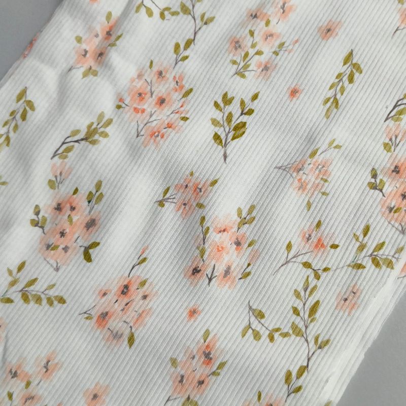 (Sofortkauf) Paperbag Pants  Rib Jersey - Kirschblüte - Gr. 86/92