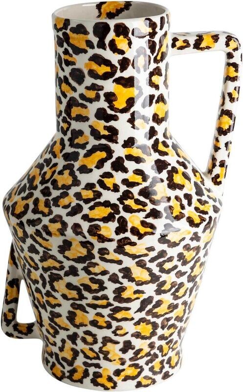 Return to Sender Handgeschilderde vaas 'Leopard'