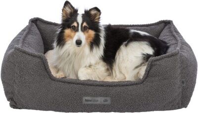 Be Eco Bett Coline, eckig, dunkelgrau/beige