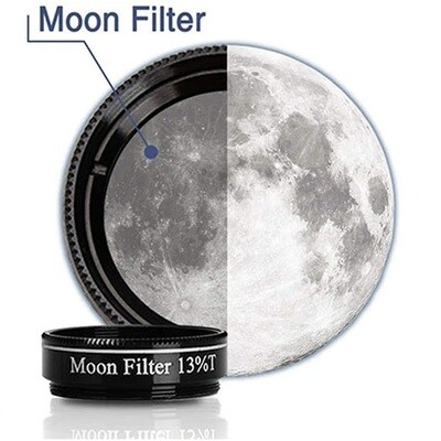 Solomark 1.25 inch 13% Transmittance Moon Filter for Astromomic Telescope Eyepiece Ocular Glass