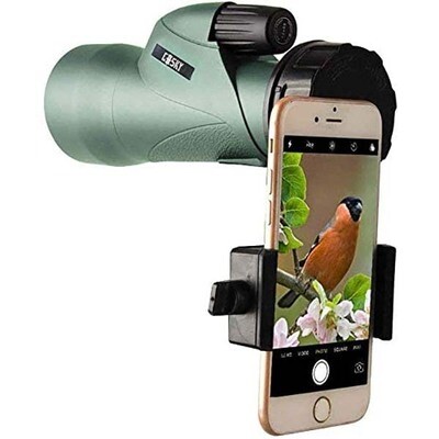 Gosky 12x55 High Definition Monocular Telescope with Smartphone Adapter and Mini Tripod