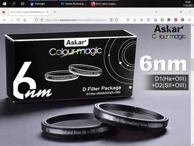 Askar Color Magic 6nm Duo Narrowband 2-inch D1/D2 Filter Package