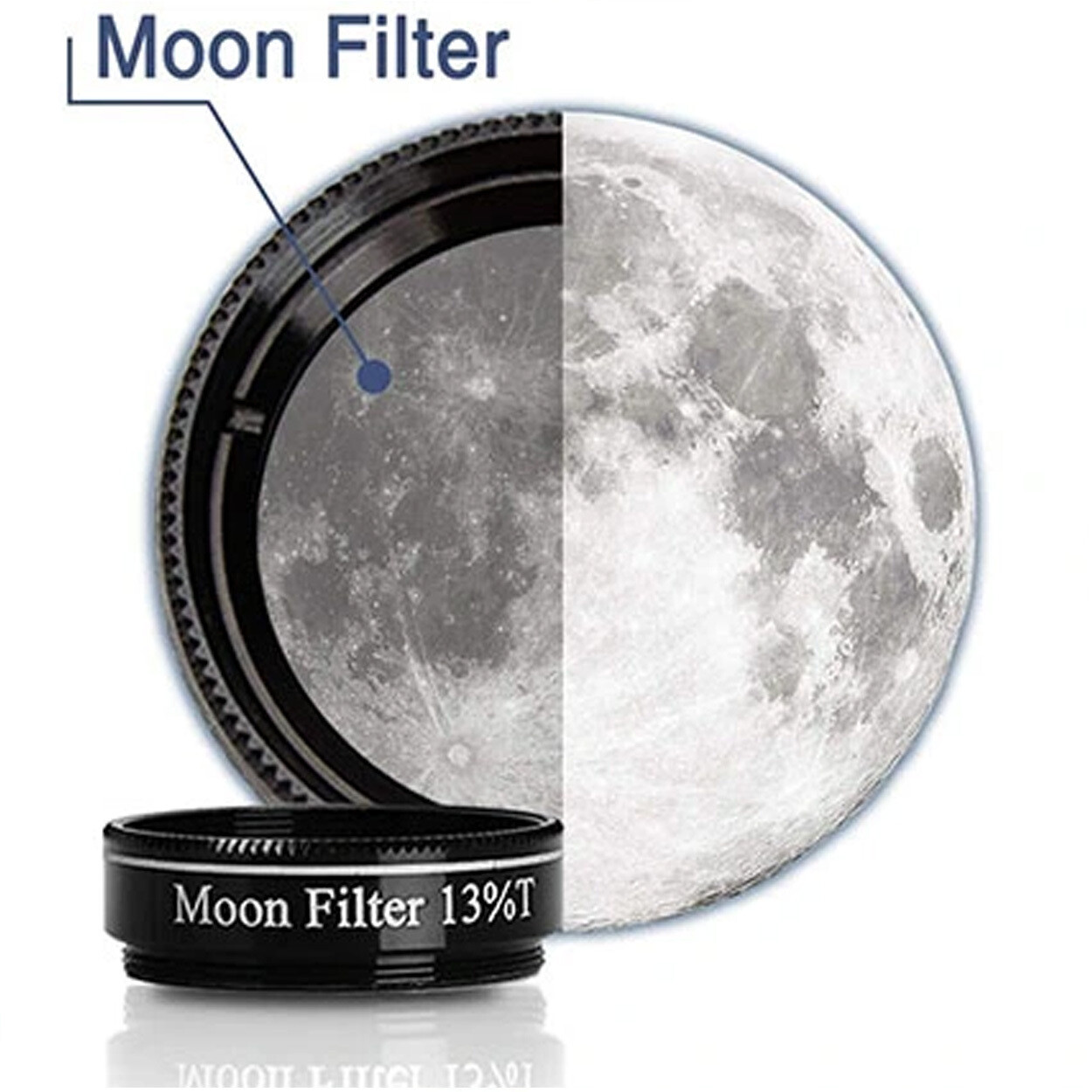 Solomark 1.25 inch 13% Transmittance Moon Filter for Astromomic Telescope Eyepiece Ocular Glass Solomark 1.25 inch 13% Transmittance Moon Filter for Astromomic Telescope Eyepiece Ocular Glass