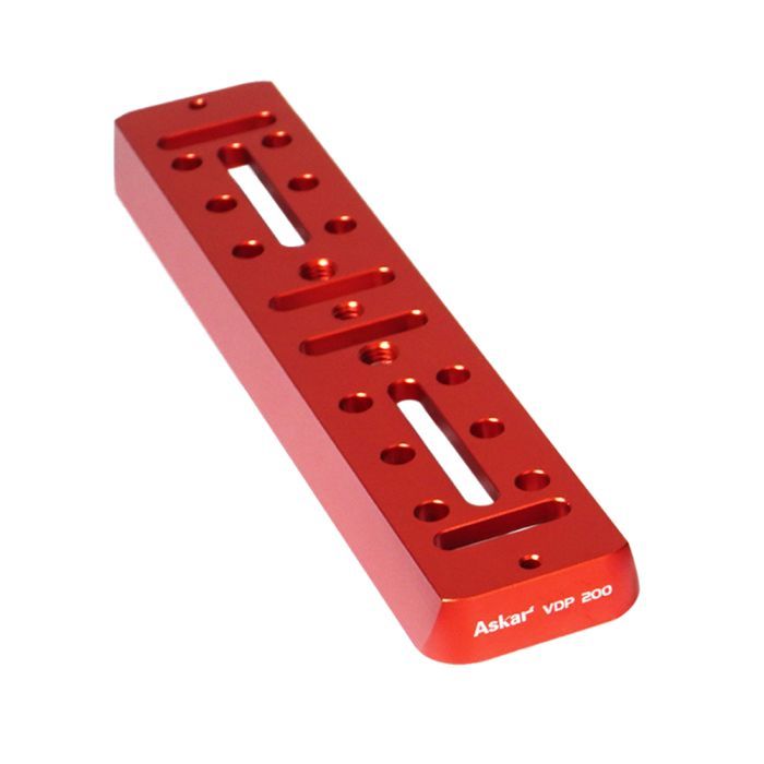 Askar Universal Vixen-Style 200mm Dovetail Plate - Red Askar Universal Vixen-Style 200mm Dovetail Plate - Red