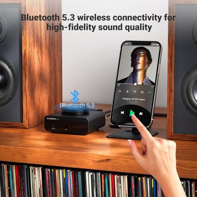 NEOHIPO BP10 Mini Bluetooth Amplifier for Speakers, Stereo (50WX2)/Mono (100W)/Dual Mode (100WX2) Audio Amp, AUX and Bluetooth Inputs up to 20m, Bass Amplifiers for Passive Loudspeakers/Bass Shakers