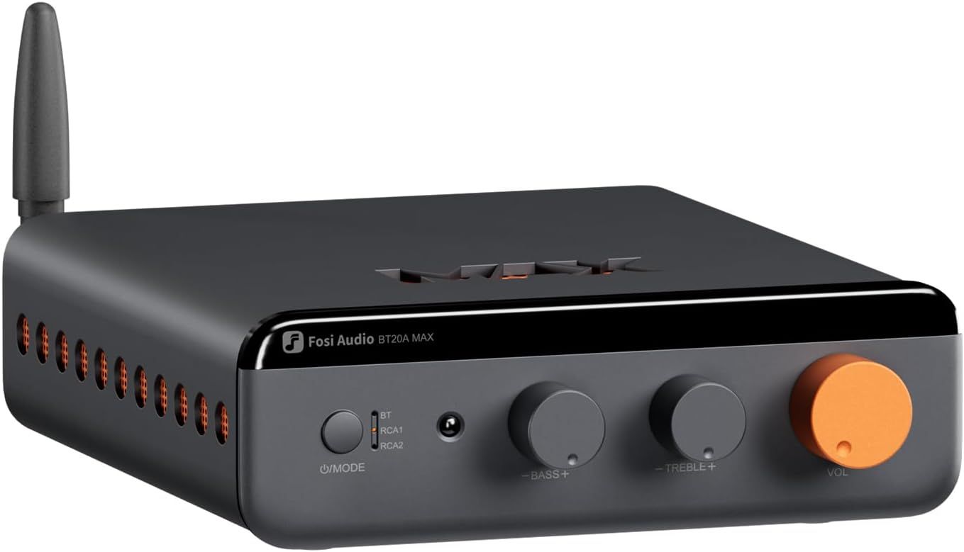 Fosi Audio BT20A MAX Stereo Power Amplifier, 300W x 2 Hi-Fi Audio Amp with PFFB Technology
