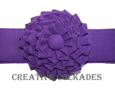 Shades of Purple - Petersham Rosette Belt