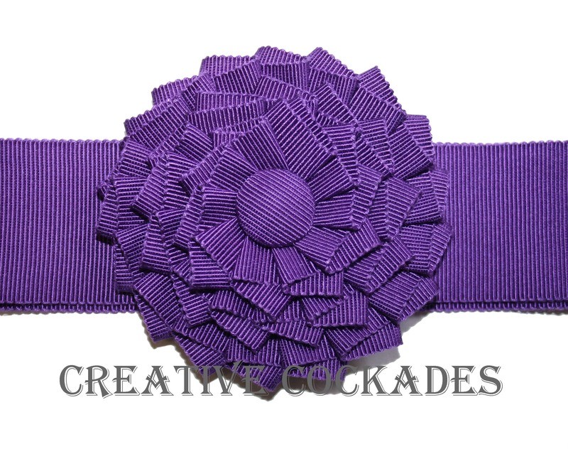 Shades of Purple - Petersham Rosette Belt