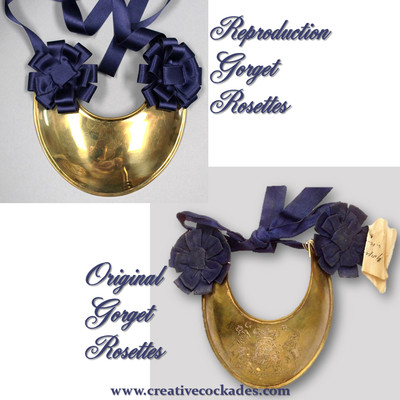 Silk Gorget Rosettes - Set of 2