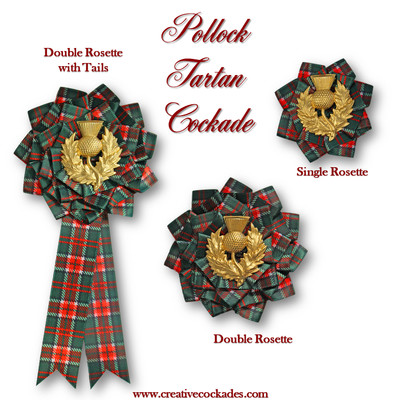 Pollock Tartan Cockade