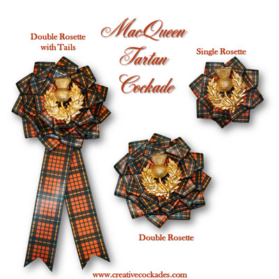 MacQueen Tartan Cockade