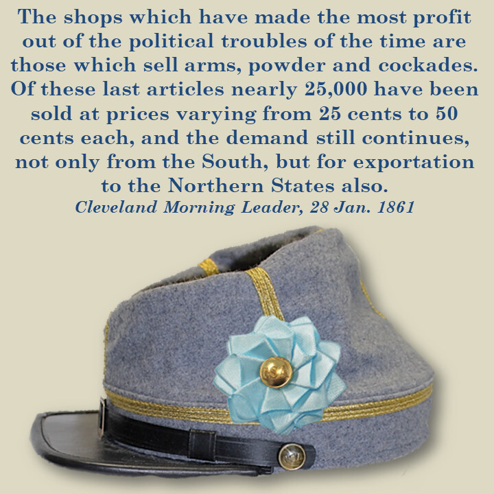 Light Blue CSA Secession Cockade
