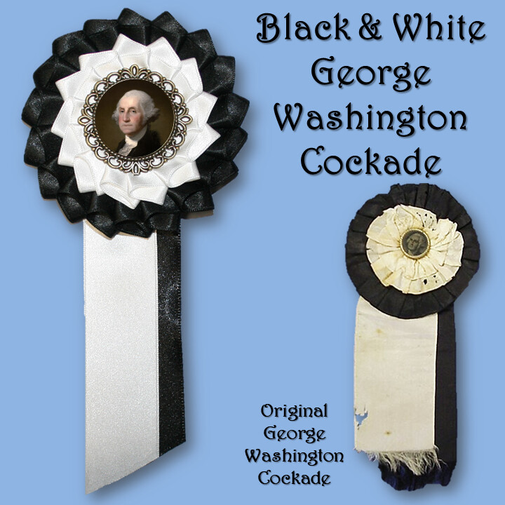 George Washington Black and White Cockade