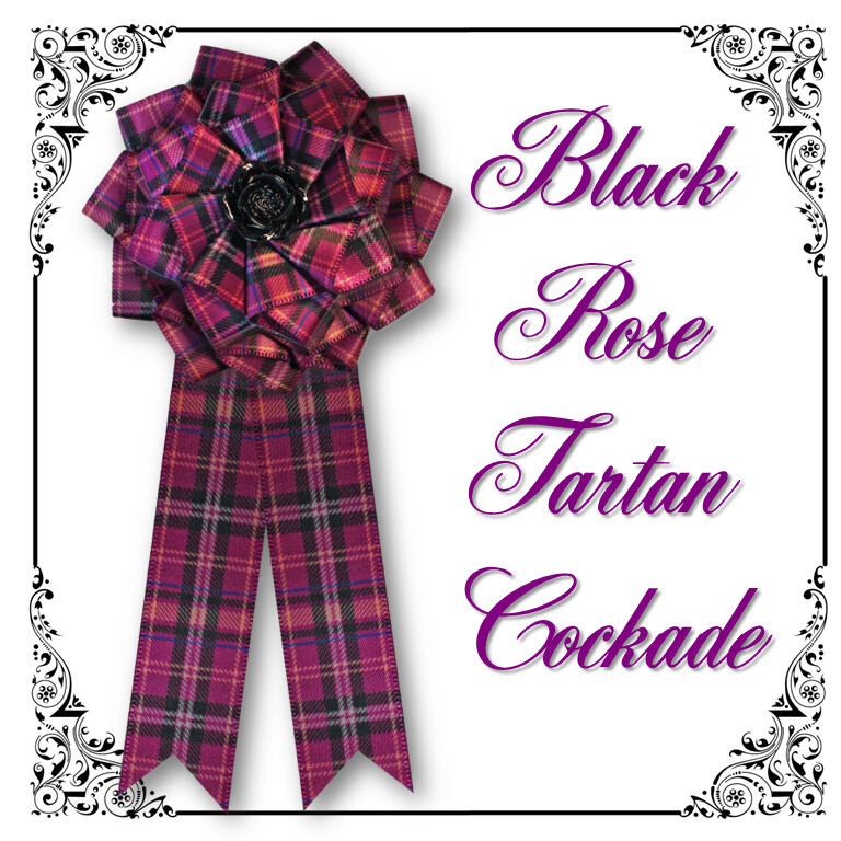 Black Rose Tartan Cockade