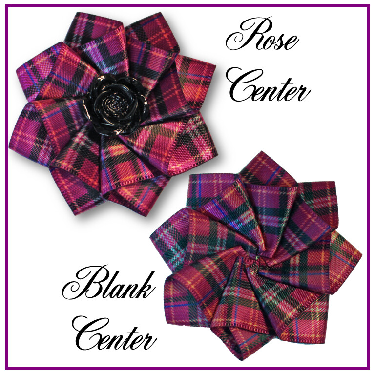 Black Rose Tartan Cockade