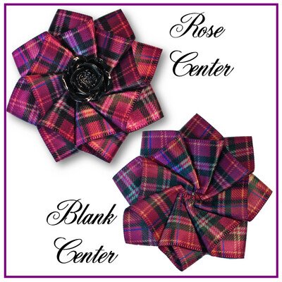 Black Rose Tartan Cockade