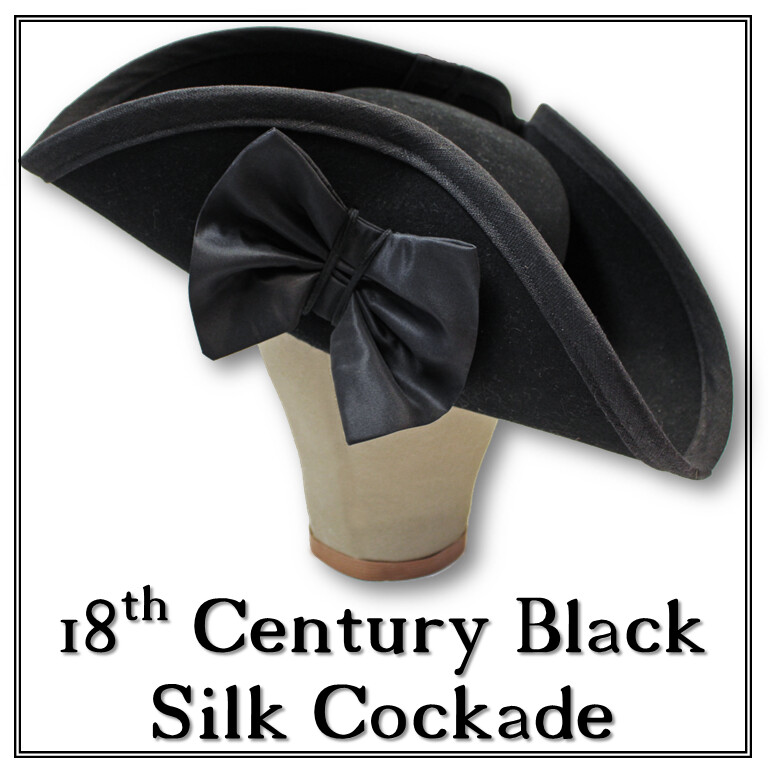 18th Century Black Silk Cockade