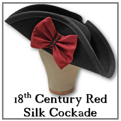 18th Century Red Silk Cockade