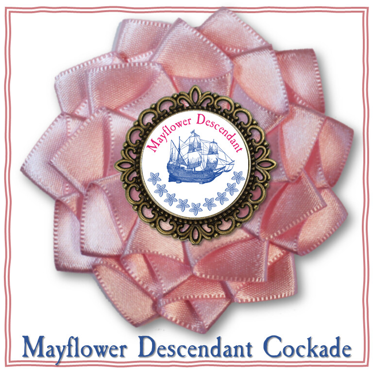 Mayflower Descendant Cockade