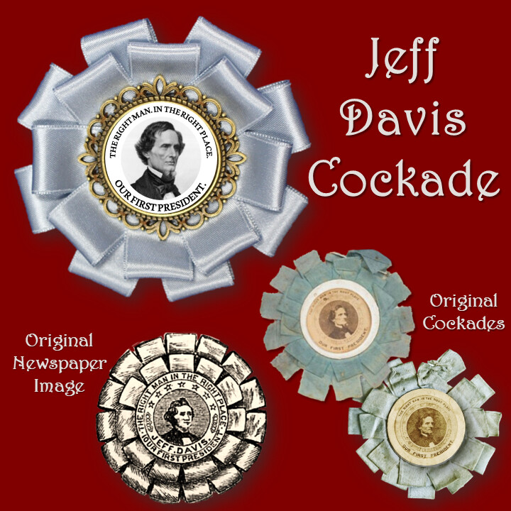 Blue Jefferson Davis Cockade