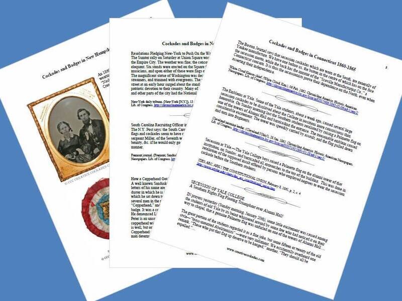 In Their Own Words: Cockades and Badges in the Northern States 1860-1865