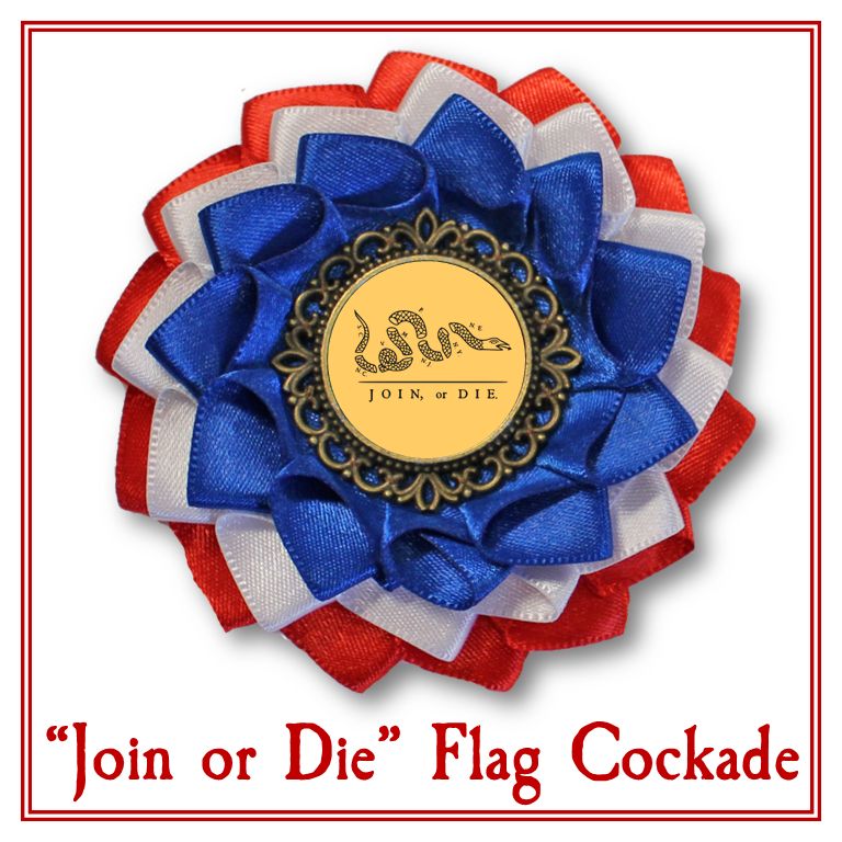 Join Or Die Flag Cockade