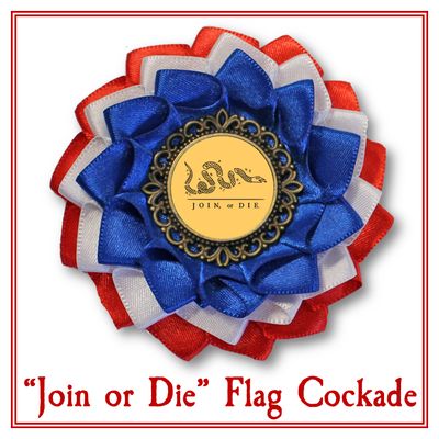 Join Or Die Flag Cockade