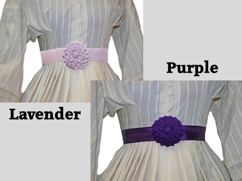 Shades of Purple - Petersham Rosette Belt