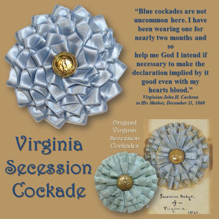 Virginia Light Blue Secession Cockade