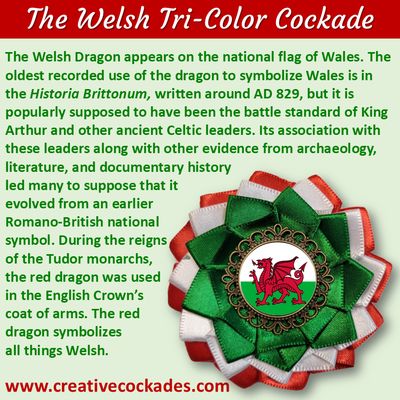 Tricolor Welsh Cockade
