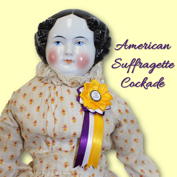 American Suffragette Doll Cockade