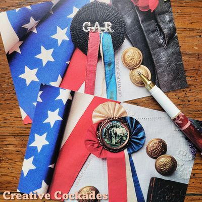 Historic GAR Cockades Postcards - Set of 6
