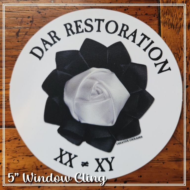 DAR Restoration Rose Window Cling