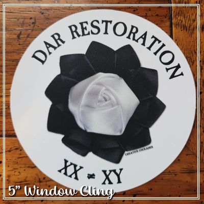 DAR Restoration Rose Window Cling