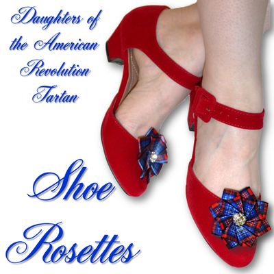 DAR Tartan Shoe Rosettes
