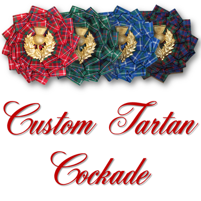 Two CUSTOM Tartan Cockades - Available in 4 weeks