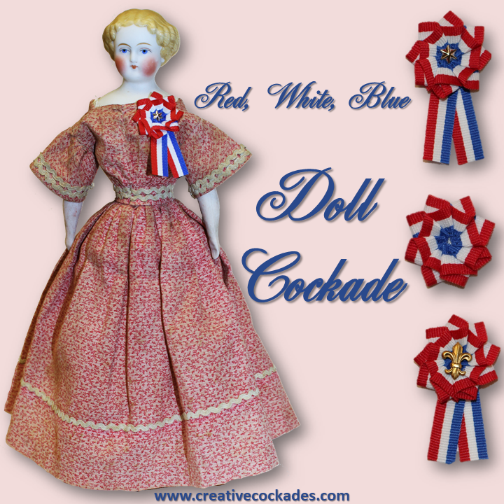 Red, White &amp; Blue Doll Cockade