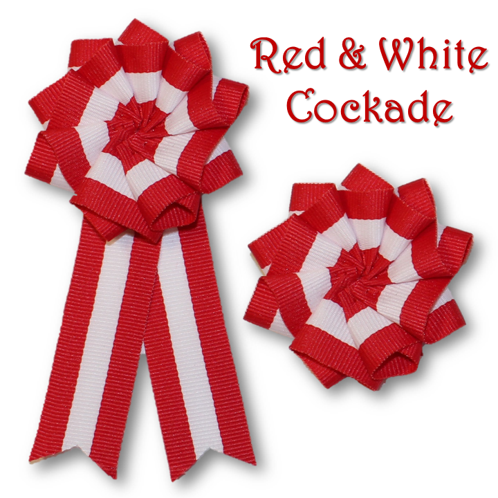 Red & White Cockade