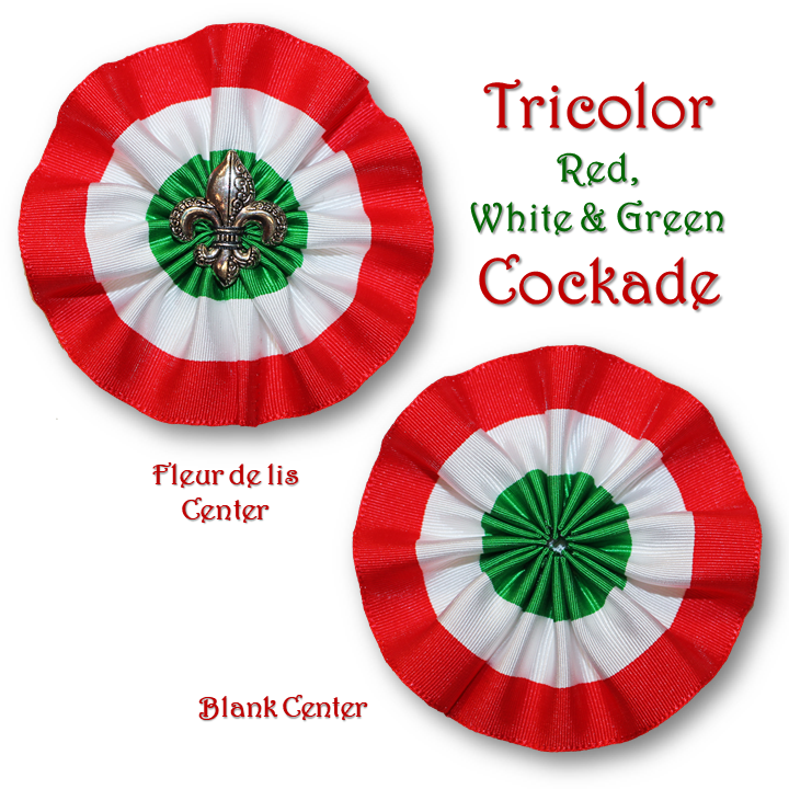 Tricolor Red White &amp; Green Cockade