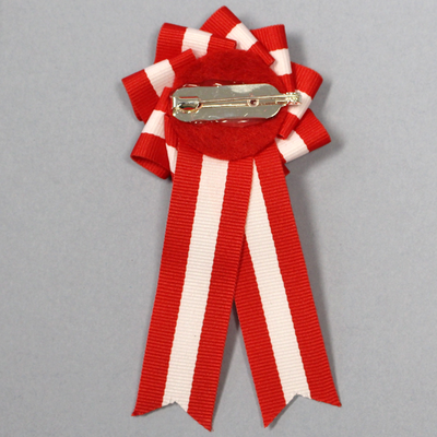 Red &amp; White Lapel Cockade