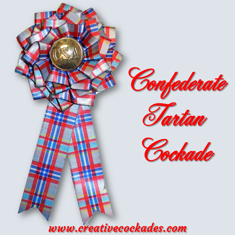 Confederate Tartan Cockade