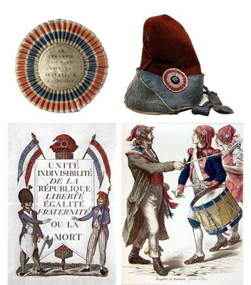 French Tricolor Lapel Cockade