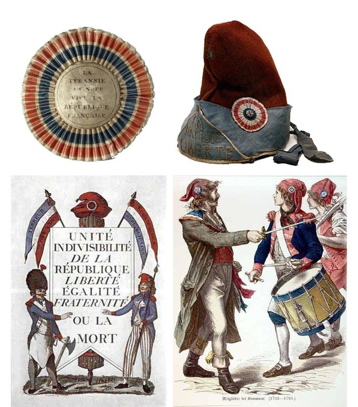 French Tricolor Lapel Cockade